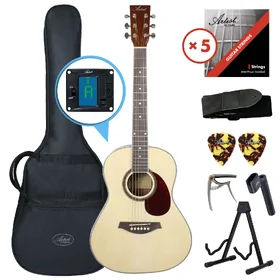 Artist LSP34 Natural 3/4 Size Beginner Acoustic Guitar Ultimate Pack