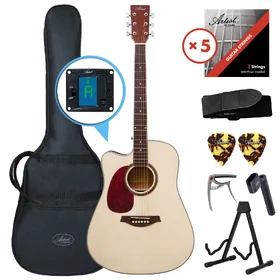 Artist LSPCNTL Left Handed Acoustic Guitar w/ Cutaway Ultimate Pack
