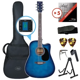 Artist LSPC Trans Blue Beginner Acoustic Guitar Ultimate Pack