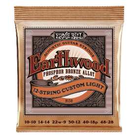 Ernie Ball 2152 10-48 Earthwood Phosphor Bronze 12 String Guitar Strings 