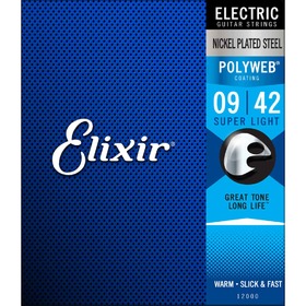 Elixir 12000 9-42 Polyweb Electric Guitar Strings Super Light