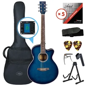 Artist LSPS Blue Small Body Beginner Acoustic Guitar Ultimate Pack