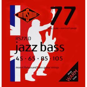 RotoSound RS77LD Jazz Bass 77 Standard Monel Flatwound Bass Strings 45-105