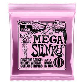 Ernie Ball 3213 10.5-48 Mega Slinky Electric Guitar Strings 3 Pack