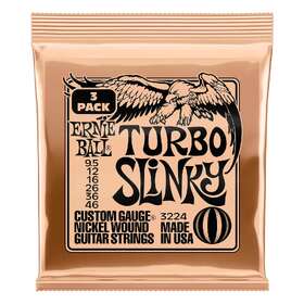 Ernie Ball 3224 9.5-46 Turbo Slinky Electric Guitar Strings 3 Pack