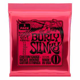 Ernie Ball 3226 11-52 Burly Slinky Nickel Wound Electric Strings 3 Pack