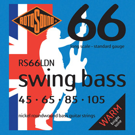 Rotosound RS66LDN Swing Bass Nickel Roundwound Bass Guitar Strings 45-105