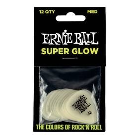 Ernie Ball 9225 Super Glow Medium .72 Guitar Picks 12 Pack