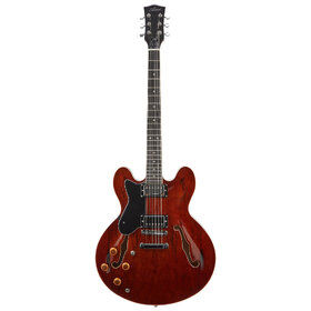 Artist Walnut58L Left Handed Semi-Hollow Electric Guitar w/ Humbucker Pickups
