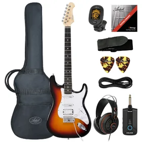 Artist AS1 Vintage Burst Electric Guitar w/ Accessories, Nux MP3 & Headphones