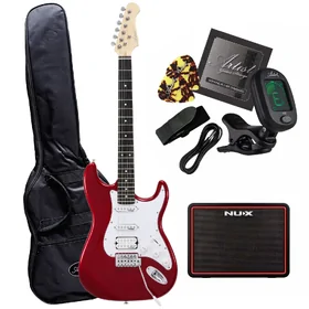 Artist AS1 Candy Apple Red Electric Guitar w/ Accessories & Nux MightyLite BT