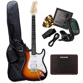 Artist AS1 Vintage Burst Electric Guitar w/Accessories & Nux MightyLite BT
