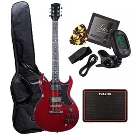 Artist AG1 Red Electric Guitar w/ Accessories & Nux MightyLite BT