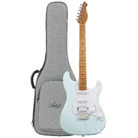 Artist AS20BUV2 Pastel Blue Electric Guitar w/ HSS Pickups & Padded Bag