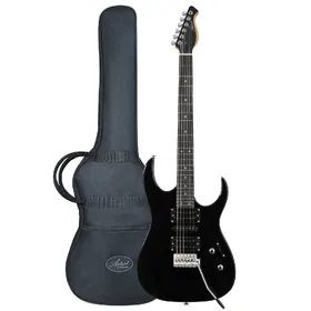 Artist SS45 Black Electric Guitar & Accessories