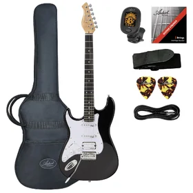 Artist AS1 Left Handed Black Electric Guitar & Accessories