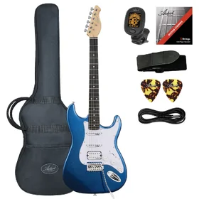 Artist AS1 Metallic Blue Electric Guitar w/HSS Pickups & Accessories
