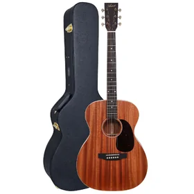 Artist OMH250 OM Size Solid Top Acoustic Electric Guitar & Hard Case