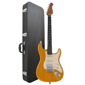 Artist AS68 Transparent Yellow Electric Guitar w/ HSS Pickups & Black Case