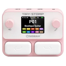 Soran JME03APINK Pink Tiny Stomp Multi Effects Processor w/ NAM Loader