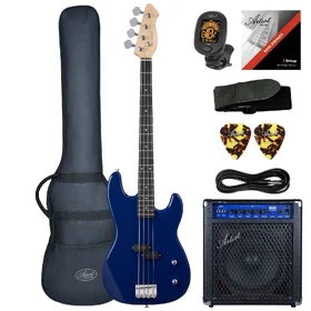 Artist APB Blue Bass Guitar w/ Accessories & 30 Watt Amp