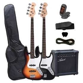 Artist JB2PK Electric Bass Guitar + Amp and Accessories