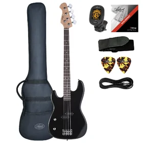 Artist APBL Left Hand Black Electric Bass Guitar