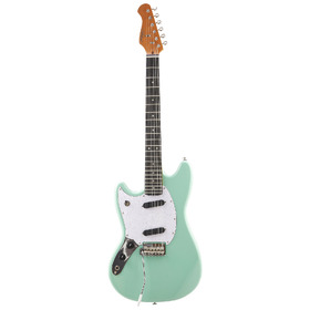 Artist FalconL Deluxe Left Handed Electric Guitar Surf Green with Vintage Trem
