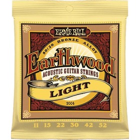 Ernie Ball 2004 11-52 Acoustic Guitar Strings Earthwood Light