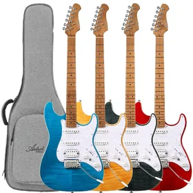 Artist AS30 Flame Electric Guitar w/ HSS Pickups & Padded Bag