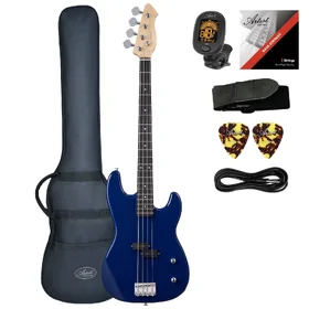 Artist APB Blue Bass Guitar w/ Accessories