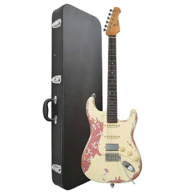 Customer Returned Artist AS72 White Paisley Relic Electric Guitar & Black Case
