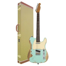 Customer Returned Artist AT53 Vintage Green Relic Electric Guitar & Tweed Case