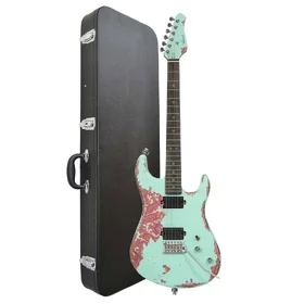 Customer Returned Artist SKYLER Paisley Relic Electric Guitar & Black Case