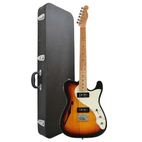 Customer Returned Artist AT69 Thinline Sunburst Electric Guitar w/ Black Hard Case