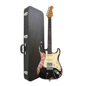 Customer Returned Artist AS72 Black Paisley Relic Electric Guitar & Black Case