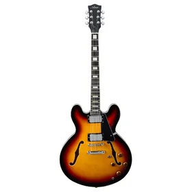 Customer Returned Artist Brownburst58DLX Semi-Hollow Electric Guitar w/ Bullbuckers
