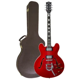 Customer Returned Artist Cherry58TRM Semi-Hollow Electric Guitar w/ Tremolo & Brown Case