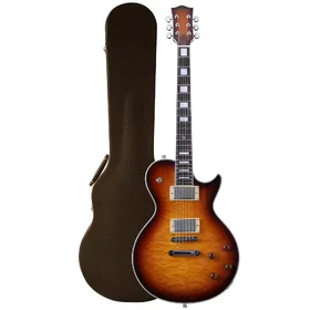 Customer Returned Artist AP81 15th Anniversary Coffee Burst Electric Guitar w/ Brown Hard Case
