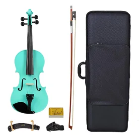 Customer Returned Artist SVN34 Green Student Violin Package 3/4 Size
