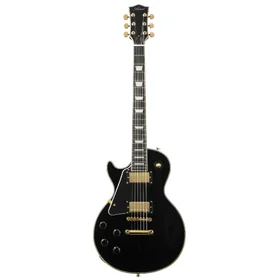 Customer Returned Artist AP97BB Left-Handed Black Electric Guitar w/ Bullbucker Pickups