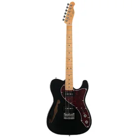 Customer Returned Artist AT69 Semi-Hollow Black Electric Guitar w/ P90 Pickups