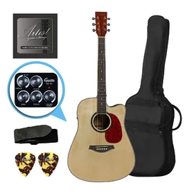 Customer Returned Artist LSPFX Natural Acoustic-Electric Guitar w/ Inbuilt FX & Speaker