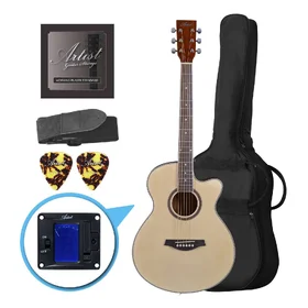 Customer Returned Artist LSPS Natural Small Body Beginner Acoustic Guitar Pack