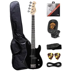 Customer Returned Artist APB34 Black 3/4 Size Bass Guitar w/ Accessories