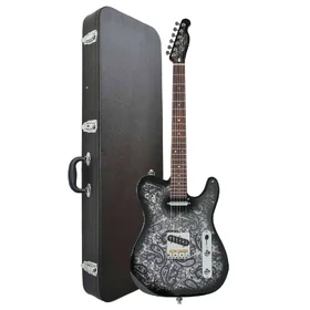 Customer Returned Artist AT73 Black Paisley Burst Electric Guitar & Black Case