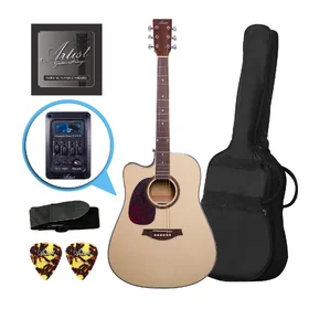 Customer Returned Artist LSPCEQ Left Handed Beginner Acoustic Electric Guitar w/ EQ