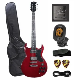 Customer Returned Artist AG1 Red Electric Guitar w/ Humbucker Pickups & Accessories