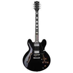 Customer Returned Artist Black58DLX Semi-Hollow Electric Guitar w/ Bullbucker Pickups