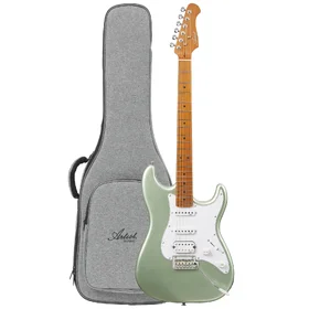 Customer Returned Artist AS20 Metallic Green Electric Guitar w/ HSS Pickups & Padded Bag